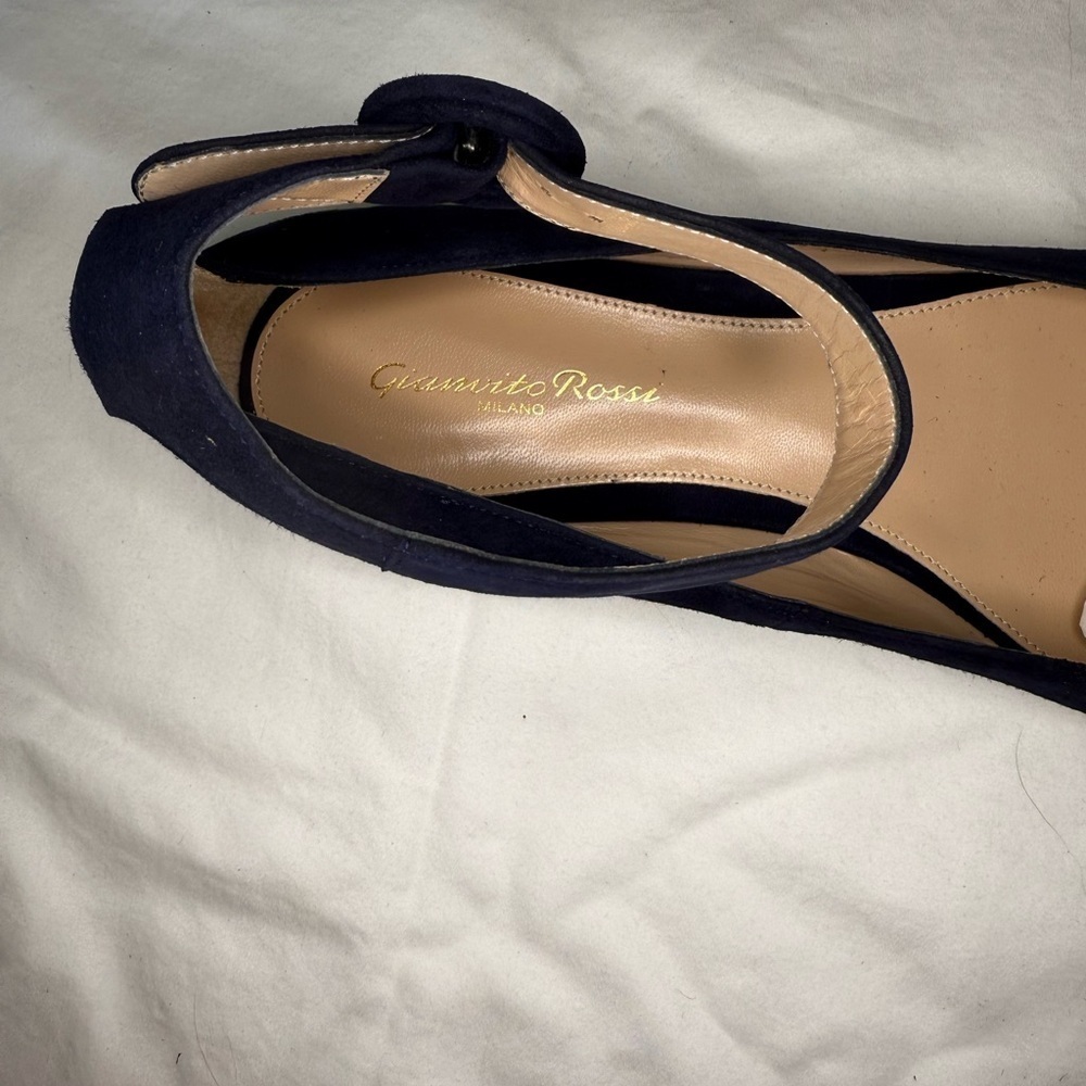 Gianvito Rossi Navy Women's Ballet Flats - Picture 6 of 7